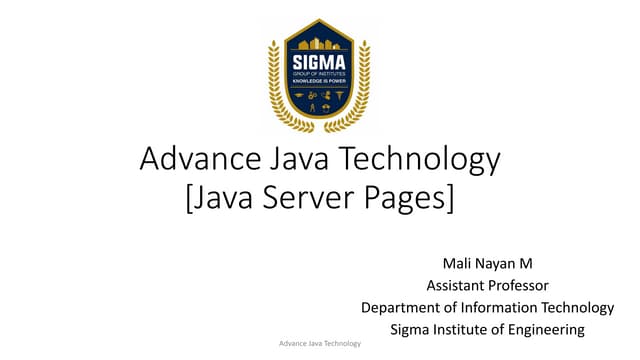Java Server Pages | PPT