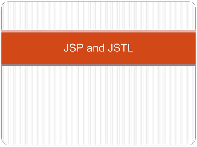 Jsp and jstl