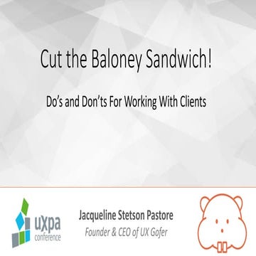 Cut the Baloney Sandwich - Jacqueline Stetson Pastore