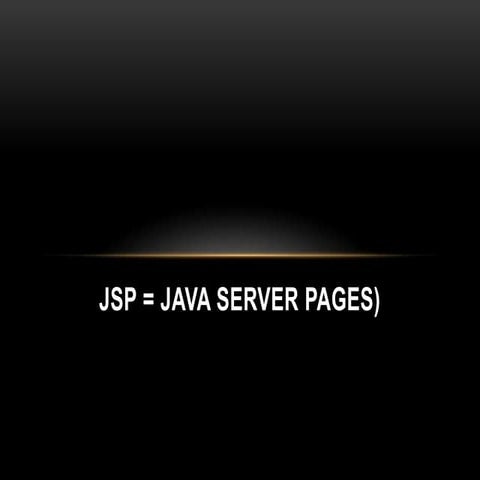ภาษาเจเอสพ (Jsp java 555 | PPTX