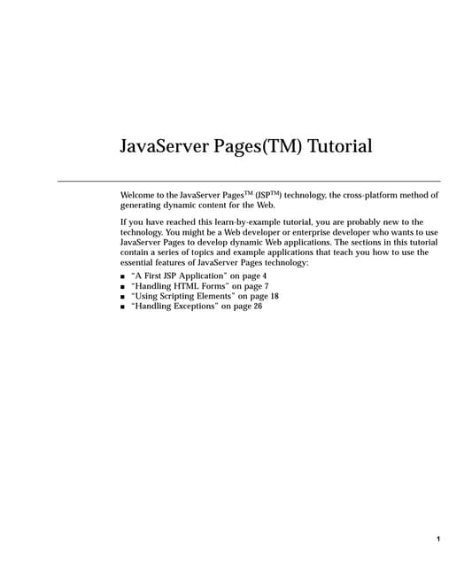 jsp tutorial