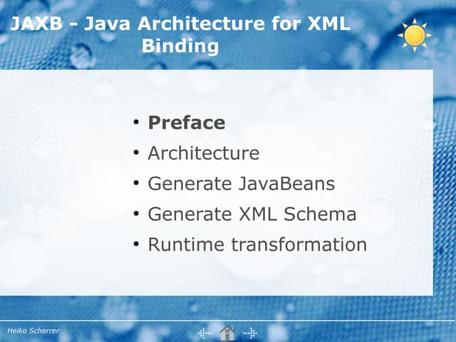 JSR-222 Java Architecture for XML Binding