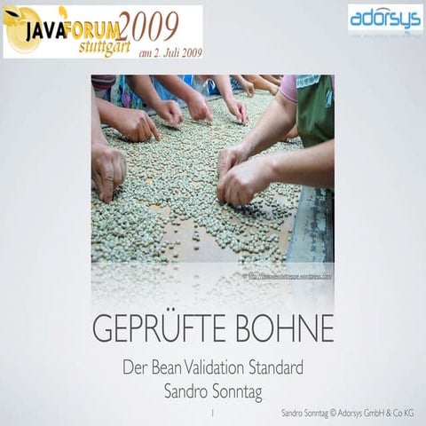 Geprüfte Bohne - Der Bean Validation Standard