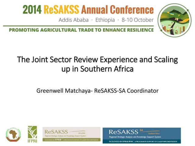 The JSR Experience and Scaling Up in Southern Africa