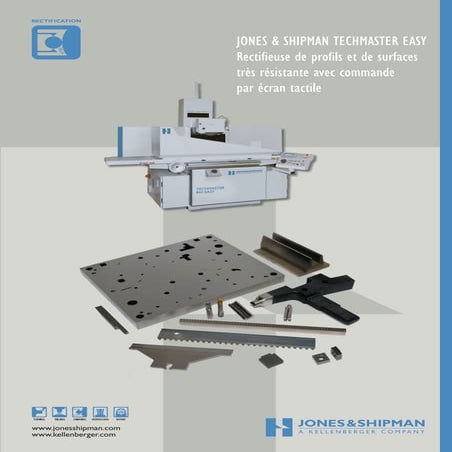 Techmaster: Rectifieuse de profils et de surfaces très résistantes avec commande par écran tactile de Jones & Shipman