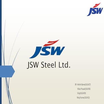 JSW- Steel Plant -Operation process -TMT   