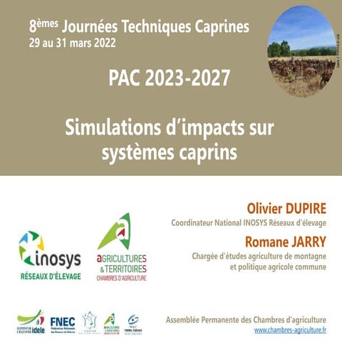 Simulations d'impacts sur systèmes caprins