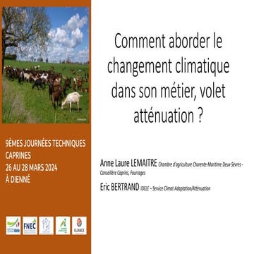 9èmes journées techniques caprines 26 au 28 mars 2024