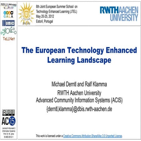 The European Technology Enhanced Learning Landscape