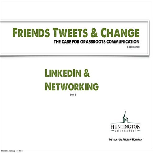 JTerm11 - Day 9 - LinkedIN & Networking