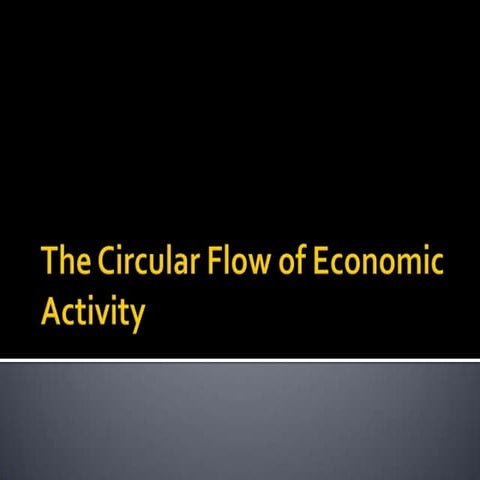 (J) the circular flow model