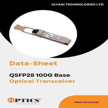 100G QSFP28 Optical Transceiver Data Sheet By JTOPTICS