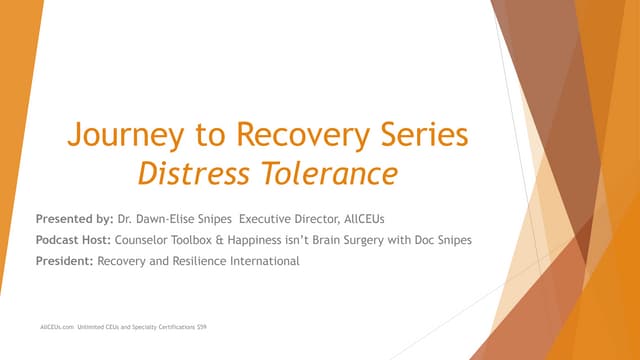 Distress Tolerance Skills and Activities