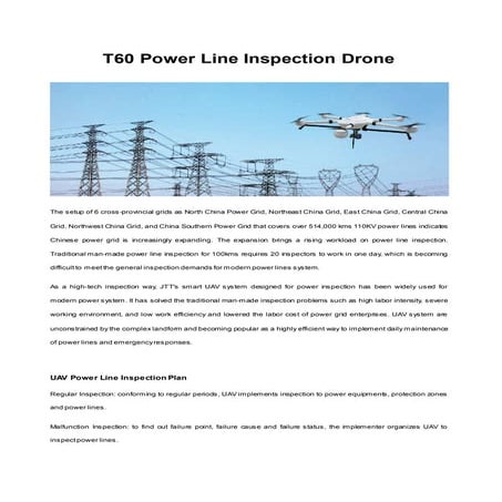 A drone in power line inspection 