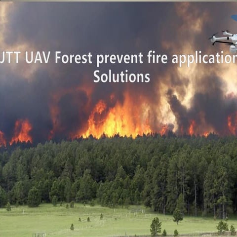 Firefighting drone in forest application