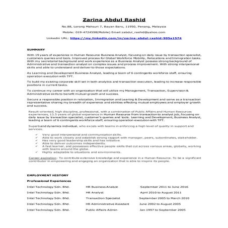 Jt zarina abdul rashid resume revised1