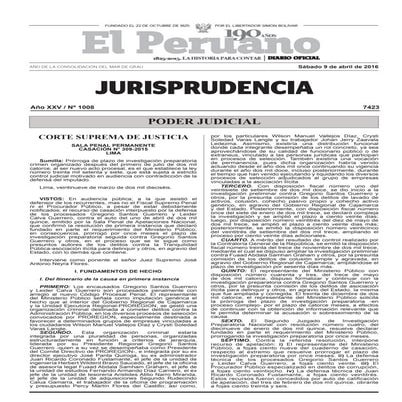                                                       Casación Gregorio Santos