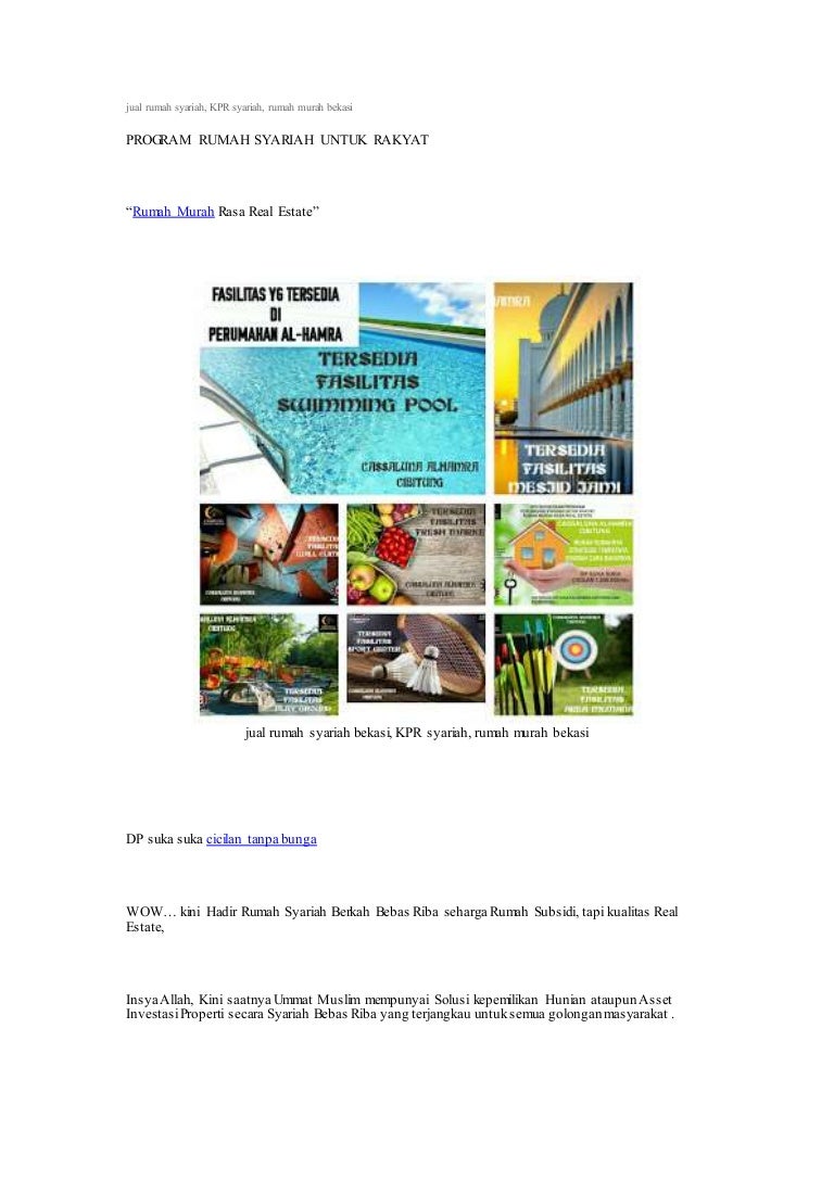 Jual Rumah Murah Kpr Syariah Tangerang