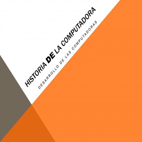 Historia de la computadora