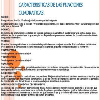 Características de las funciones cu...