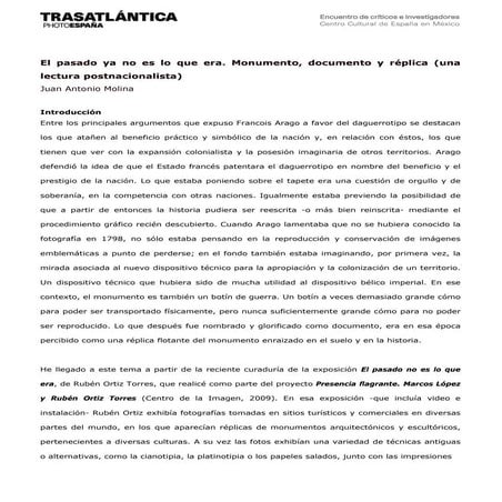 Trasatlántica PHE/ I Encuentro de Críticos/Juan Antonio Molina Cuesta