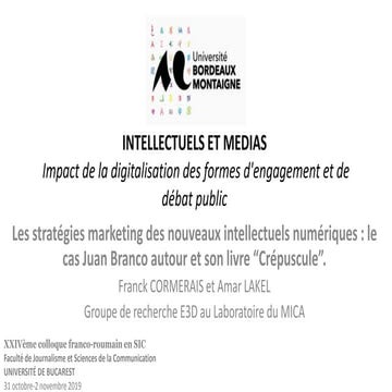 Juan Branco, une stratégie marketing d'un nouvel intellectuel numérique