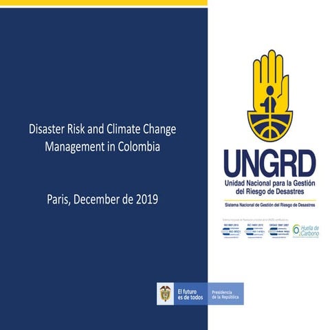 Disaster Risk and Climate Change Management in Colombia | PDF