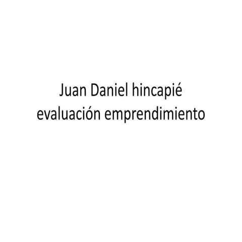 Juan daniel hincapié