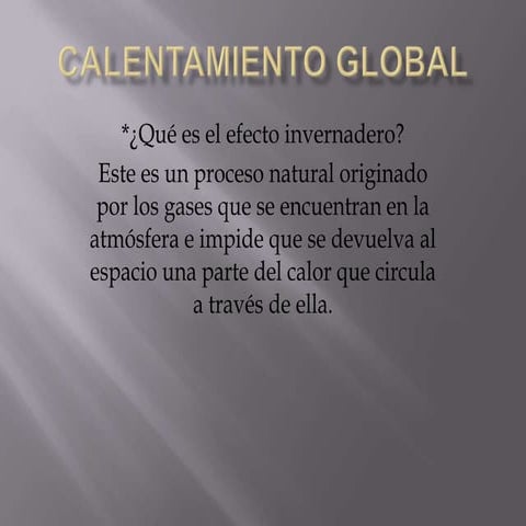 Calentamiento Global | PPT