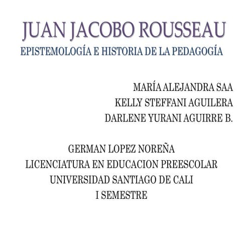 Juan jacobo rousseau