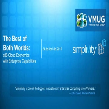 Juan Jose Juarez. Simplivity. Cómo optimizar su infraestructura virtual. Sema...