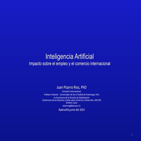 La Inteligencia Artificial aplicada en los negocios | PPTX
