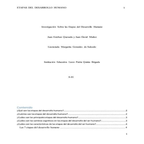 EL DESARROLLO HUMANO