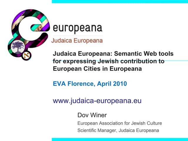 Judaica Europeana Dov Winer