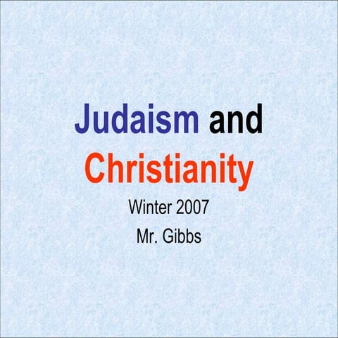Judaism And Christianity