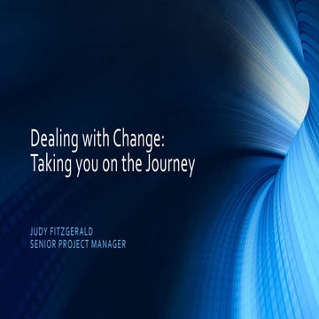 Dealing with change: Taking you on the journey by Judy Fitzgerald