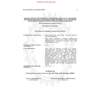 Judgement  kamlesh so husan