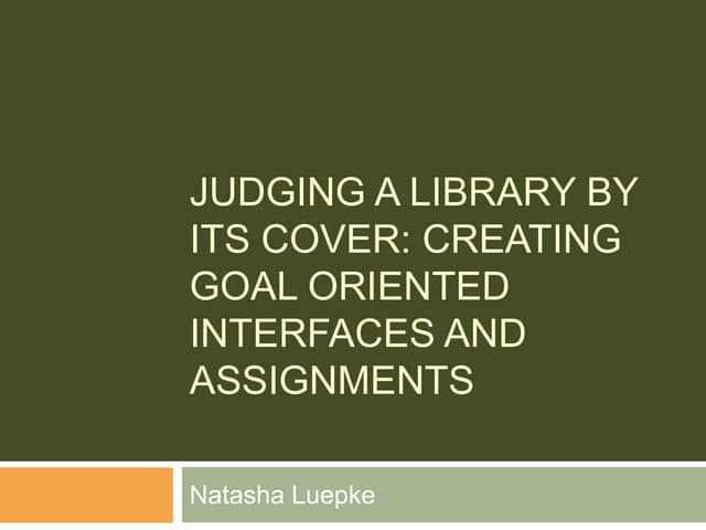 Judging A Library By Its Cover