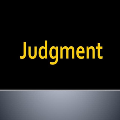 Judgment