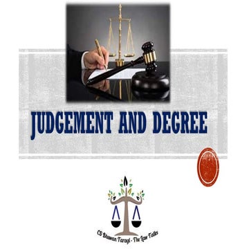 Judgment and decree