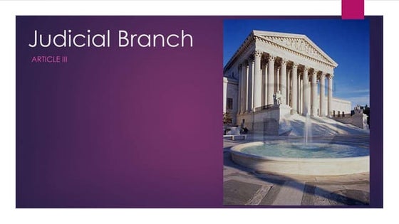 The Judicial Branch | PPT