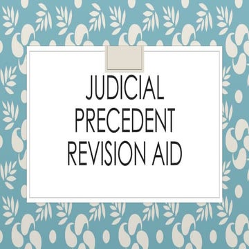 judicial precedent revision powerpoint