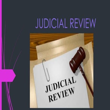 JUDICIAL REVIEW (Brief Notes)