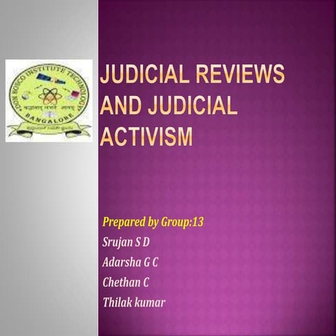 judicial reviews and judicial activism.pptx