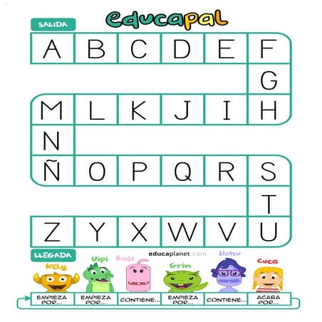 Juego oca-letras-educaplanet