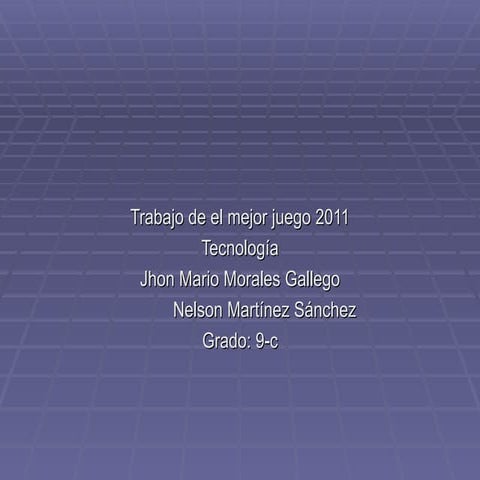 Juego 2011 tecnologia
