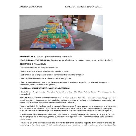 Juego alimentacion