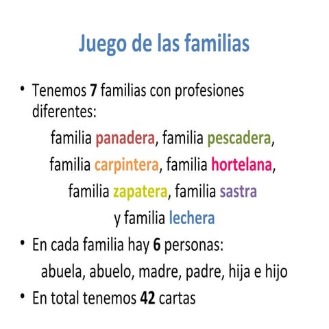Juego de las 7 familias