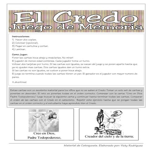 Juego Del Credo