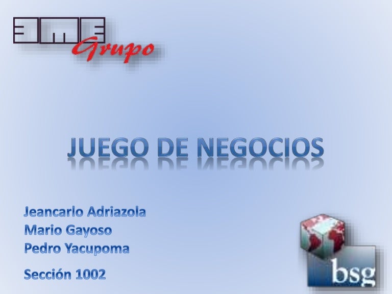 Juego de negocios trabajo final ppt